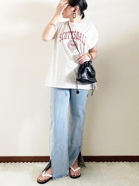 「REAL CUBE（リアルキューブ）のアイテム（アクセサリー）」を使った、naoさん（レディース・156cm）の春コーディネート