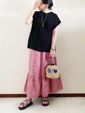 「REAL CUBE（リアルキューブ）のアイテム（アクセサリー）」を使った、naoさん（レディース・156cm）の春コーディネート