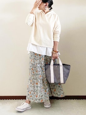 「REAL CUBE（リアルキューブ）のアイテム（アクセサリー）」を使った、naoさん（レディース・156cm）の春コーディネート