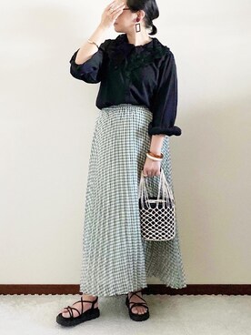 「REAL CUBE（リアルキューブ）のアイテム（アクセサリー）」を使った、naoさん（レディース・156cm）の春コーディネート