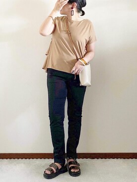 「REAL CUBE（リアルキューブ）のアイテム（アクセサリー）」を使った、naoさん（レディース・156cm）の春コーディネート