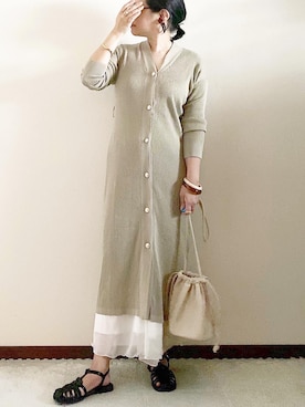 「REAL CUBE（リアルキューブ）のアイテム（アクセサリー）」を使った、naoさん（レディース・156cm）の春コーディネート