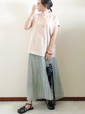 「REAL CUBE（リアルキューブ）のアイテム（アクセサリー）」を使った、naoさん（レディース・156cm）の夏コーディネート