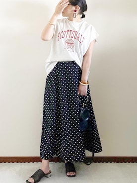 「REAL CUBE（リアルキューブ）のアイテム（アクセサリー）」を使った、naoさん（レディース・156cm）の夏コーディネート