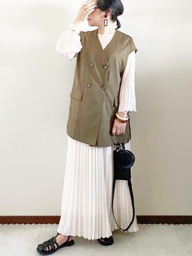 「REAL CUBE（リアルキューブ）のアイテム（アクセサリー）」を使った、naoさん（レディース・156cm）の夏コーディネート