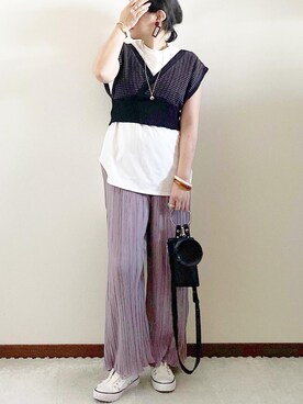 「REAL CUBE（リアルキューブ）のアイテム（アクセサリー）」を使った、naoさん（レディース・156cm）の夏コーディネート