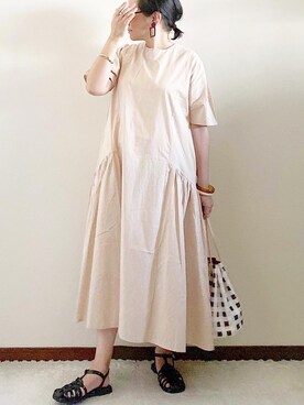 「REAL CUBE（リアルキューブ）のアイテム（アクセサリー）」を使った、naoさん（レディース・156cm）の夏コーディネート