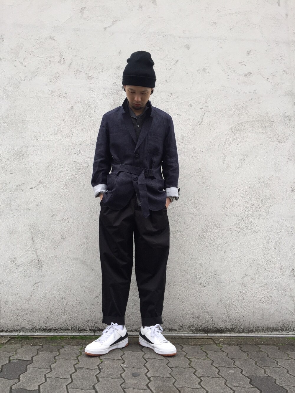 「LHP、TONSURE、MARNI、gosharubchinskiy、春コーデ、きれいめカジュアル、スニーカー、ジャケット」｜「Gosha Rubchinskiyのアイテム（スニーカー、ホワイト系）」を使った、shintaro itoさん（メンズ・173cm）の春コーディネートの1枚目の写真