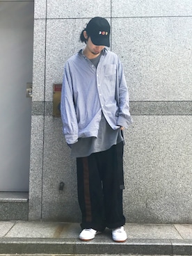 「Gosha Rubchinskiy（ゴーシャラブチンスキー）のアイテム（帽子）」を使った、shintaro itoさん（メンズ・173cm）の春コーディネート
