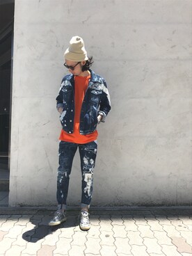 「DSQUARED2（ディースクエアード）のアイテム（ジャケット/アウター）」を使った、shintaro itoさん（メンズ・173cm）の夏コーディネート