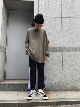 「Gosha Rubchinskiy（ゴーシャラブチンスキー）のアイテム（帽子）」を使った、shintaro itoさん（メンズ・173cm）の夏コーディネート