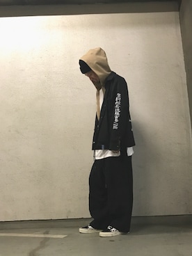 「L.H.P（エルエイチピー）のアイテム（パンツ）」を使った、shintaro itoさん（メンズ・173cm）の秋コーディネート