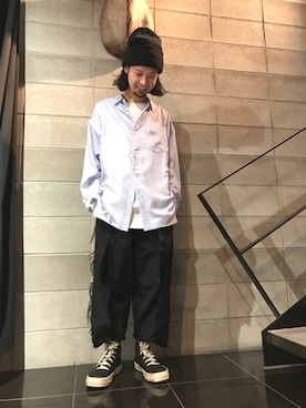 「DRKSHDW by RICK OWENS（ダークシャドウ バイ リックオウエンス）のアイテム」を使った、shintaro itoさん（メンズ・173cm）の冬コーディネート