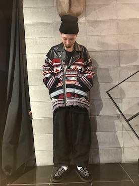 「blackmeans（ブラックミーンズ）のアイテム（ジャケット/アウター）」を使った、shintaro itoさん（メンズ・173cm）の冬コーディネート