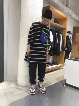 「VERSACE（ヴェルサーチ）のアイテム（スニーカー）」を使った、shintaro itoさん（メンズ・173cm）の夏コーディネート