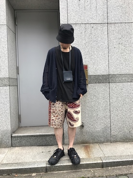 「L.H.P（エルエイチピー）のアイテム（帽子）」を使った、shintaro itoさん（メンズ・173cm）の夏コーディネート