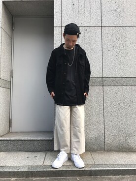 「Danke schon」｜「アイテム（チノパンツ）」を使った、shintaro itoさん（メンズ・173cm）の秋コーディネート