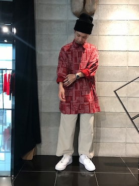 「Danke schon」｜「アイテム（チノパンツ）」を使った、shintaro itoさん（メンズ・173cm）の秋コーディネート