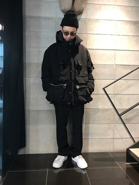 「soe（ソーイ）のアイテム（その他パンツ）」を使った、shintaro itoさん（メンズ・173cm）の秋コーディネート