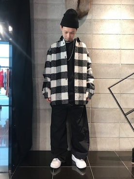「WHITELAND BLACKBURN」｜「アイテム（その他アウター）」を使った、shintaro itoさん（メンズ・173cm）の秋コーディネート