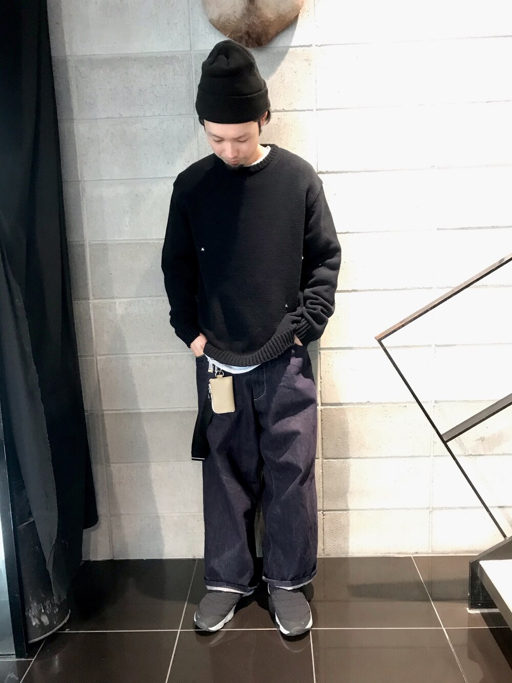 「スニーカー、LHP、休日スタイル、soe、MARNI、春コーデ、オトナカジュアル」｜「MARNIのアイテム（デニムパンツ、ブルー系）」を使った、shintaro itoさん（メンズ・173cm）の冬コーディネートの1枚目の写真