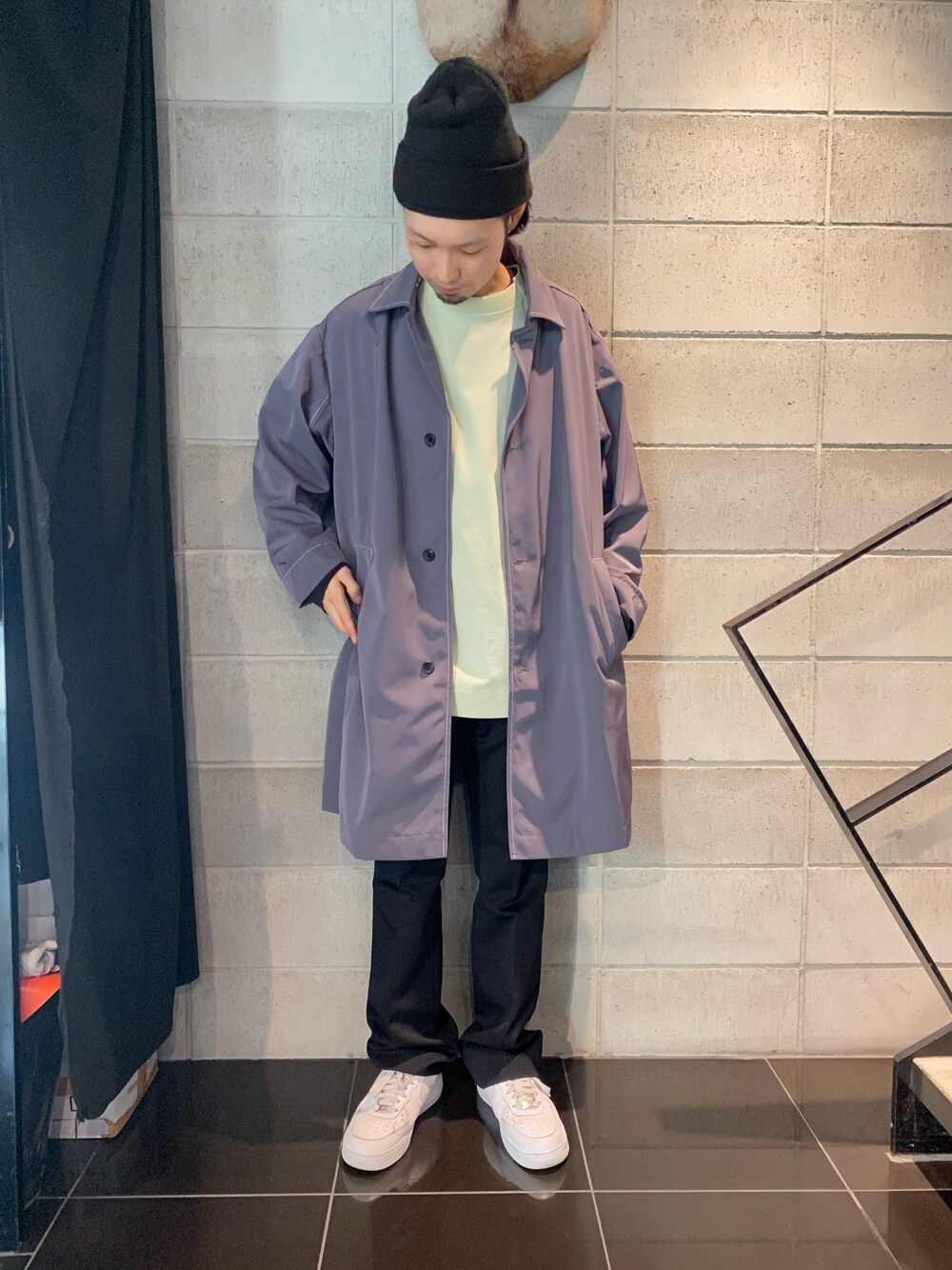 「ビッグシルエット、NIKE、LHP、soe、大人コーデ、シンプルコーデ、春コーデ、JACQUEMUS、WHITELAND BLACKBURN」｜「NIKEのNIKE/ナイキ/エア フォース 1 LOW '07（スニーカー、ホワイト系）」を使った、shintaro itoさん（メンズ・173cm）の春コーディネートの1枚目の写真