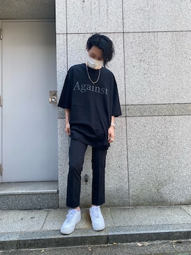 「soe（ソーイ）のアイテム（パンツ）」を使った、shintaro itoさん（メンズ・173cm）の夏コーディネート
