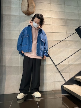 「Danke schon」｜「アイテム（デニムジャケット）」を使った、shintaro itoさん（メンズ・173cm）の冬コーディネート