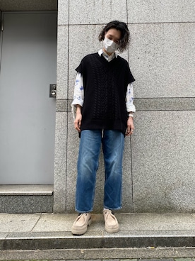 「Levi's RED（リーバイスレッド）のアイテム」を使った、shintaro itoさん（メンズ・173cm）の冬コーディネート