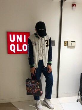 「日系休闲」｜「アイテム（帽子）」を使った、季堂君さん（メンズ・182cm）の春コーディネート