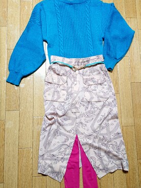 スカート ピンク系 を使った ターコイズブルー の人気ファッションコーディネート Wear
