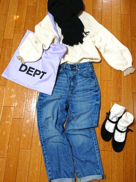 「SVEC（シュベック）のカンフーシューズ kung fu Shoes / ストラップパンプス（バレエシューズ）」を使った、michiさん（レディース・146cm）の冬コーディネート