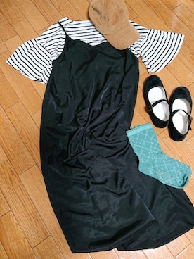 「SVEC（シュベック）のカンフーシューズ kung fu Shoes / ストラップパンプス（バレエシューズ）」を使った、michiさん（レディース・146cm）の春コーディネート