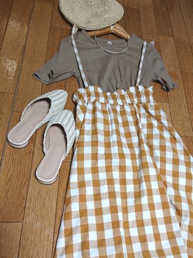 「STUDIOUS SELECT（ステュディオスセレクト）のアイテム（帽子）」を使った、michiさん（レディース・146cm）の夏コーディネート