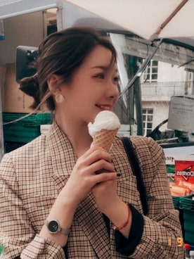 「UK」｜「アイテム（ジャケット/アウター）」を使った、朱小姐Wingさん（レディース・163cm）の秋コーディネート