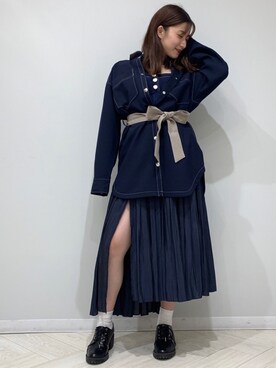 「REDYAZEL（レディアゼル）のアイテム（ブルゾン）」を使った、ななさん（レディース・158cm）の秋コーディネート