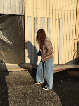 「GU（ジーユー）のアイテム（その他、ベージュ系）」を使った、HIROKAさん（レディース・163cm）の冬コーディネート