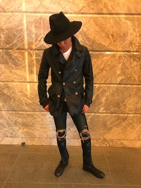 「BACKLASH（バックラッシュ）のアイテム（帽子）」を使った、ショーさん（メンズ・178cm）の夏コーディネート