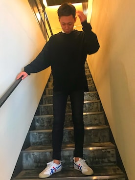 「B'2nd（ビーセカンド）のアイテム（スウェット）」を使った、ショーさん（メンズ・178cm）の春コーディネート