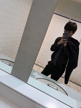 「シャツイン」｜「アイテム（その他アウター）」を使った、いいおのりょっさん☆さん（メンズ・176cm）の春コーディネート