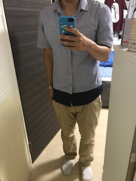 「Arnold Palmer（アーノルドパーマー）のアイテム（パンツ）」を使った、ユウさん（メンズ・168cm）の夏コーディネート