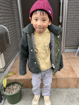 「HELLY HANSEN（ヘリーハンセン）のアイテム（ジャケット/アウター）」を使った、tomokomakotoさん（キッズ・110cm）の秋コーディネート