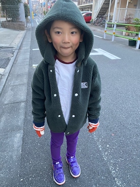 「HELLY HANSEN（ヘリーハンセン）のアイテム（ジャケット/アウター）」を使った、tomokomakotoさん（キッズ・110cm）の冬コーディネート