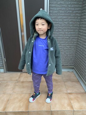 「HELLY HANSEN（ヘリーハンセン）のアイテム（ジャケット/アウター）」を使った、tomokomakotoさん（キッズ・110cm）の冬コーディネート