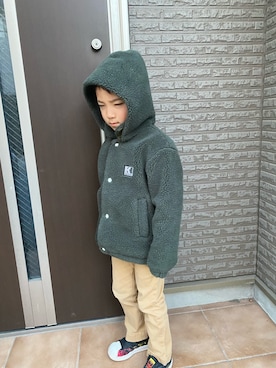 「HELLY HANSEN（ヘリーハンセン）のアイテム（ジャケット/アウター）」を使った、tomokomakotoさん（キッズ・110cm）の冬コーディネート