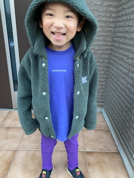 「HELLY HANSEN（ヘリーハンセン）のアイテム（ジャケット/アウター）」を使った、tomokomakotoさん（キッズ・110cm）の冬コーディネート