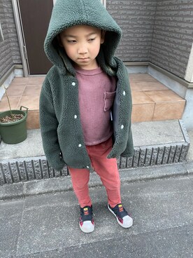 「HELLY HANSEN（ヘリーハンセン）のアイテム（ジャケット/アウター）」を使った、tomokomakotoさん（キッズ・110cm）の冬コーディネート