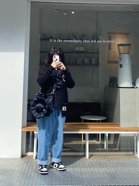 「A BATHING APE（アベイシングエイプ）のアイテム（ジャケット/アウター）」を使った、カギさん（レディース・160cm）の冬コーディネート