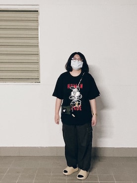 「SLOWER（スロウワー）のアイテム」を使った、カギさん（レディース・160cm）の夏コーディネート