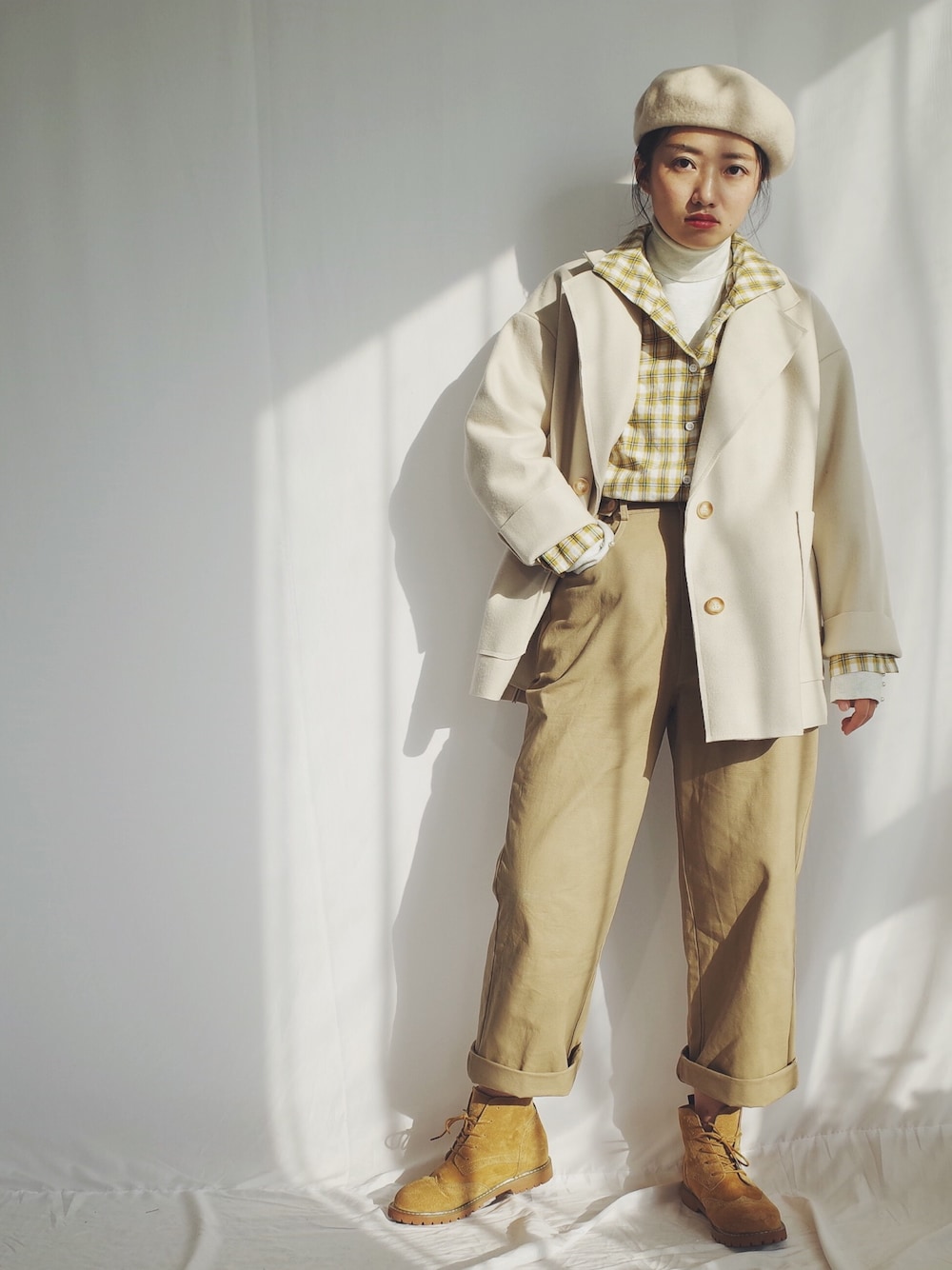 「ootd、秋冬、混搭」｜「ZARAのアイテム（ニット/セーター、グレー系）」を使った、王家六六さん（レディース・162cm）の秋コーディネートの1枚目の写真